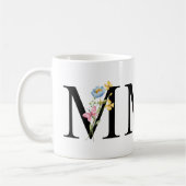 Floral Initiaal Monogram M Mok (Links)