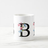 Floral Initial Monogram B Mug (Centre)