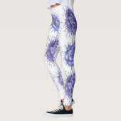 Floral Ink Splash Pattern – Abstract Botanical  Leggings (Links)