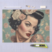 Floral Inked Beauty: een pin-up decoupage Tissuepapier (Craft)