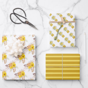 Floral Inpakpapier Vel