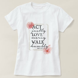 Floral Inspirerend Bijbelse Verse T-shirt