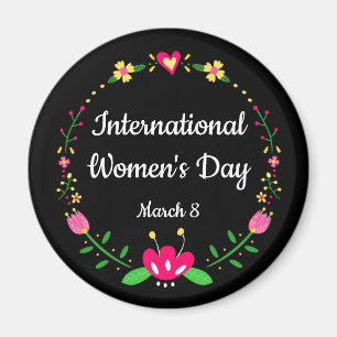 Floral International Womens Day Magneet