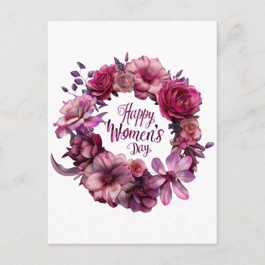 Floral Internationale Vrouwendag 2025 Briefkaart (Voorkant)