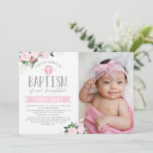 Floral | Invitation au baptême (Debout devant)