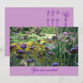 Floral Invitation-Card (lavender) Kaart (Voorkant / Achterkant)