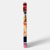 Floral iPhone 15 coque avec votre nom (Verso / Gauche)