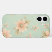Floral iphone 16 hoesje mat (Achterkant (horizontaal))