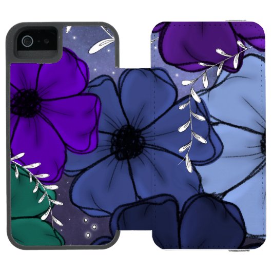 Floral iPhone case Incipio iPhone Portemonnee Hoesje (Agenda Open)