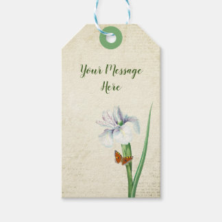  Floral Iris - geïnspireerde Natuur Cadeaulabel