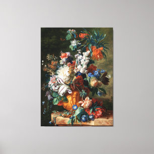  Floral Jan van Huysum Bouquet van Flowers Canvas Afdruk