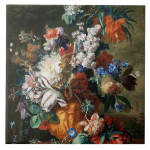 Floral Jan van Huysum Bouquet van Flowers Tegeltje