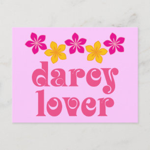 Floral Jane Austen Darcy Lover Gift Briefkaart