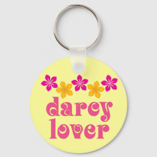Floral Jane Austen Darcy Lover Gift Sleutelhanger