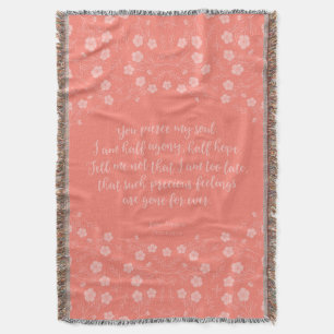 Floral Jane Austen Persuasion Love Letter Quote Deken