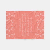 Floral Jane Austen Persuasion Love Letter Quote Fleece Deken (Voorkant (Horizontaal))