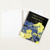 Floral Jaune Bleu Personnalisé Nom Mariage Cadeau (Devant avec enveloppe)