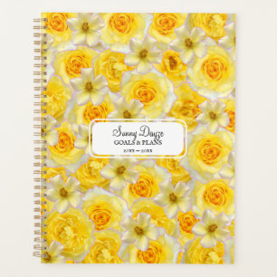 Floral jaune et blanc Fleurs solaires personnalisé