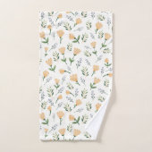 Floral jaune scandinave (Serviette à main)