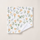 Floral jaune scandinave (Gant de toilette)