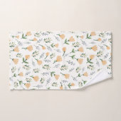 Floral jaune scandinave (Serviette à main)