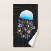 Floral Jellyfish Bad Handdoek (Handdoek)