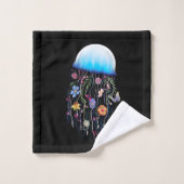 Floral Jellyfish Bad Handdoek (Wasdoekje)