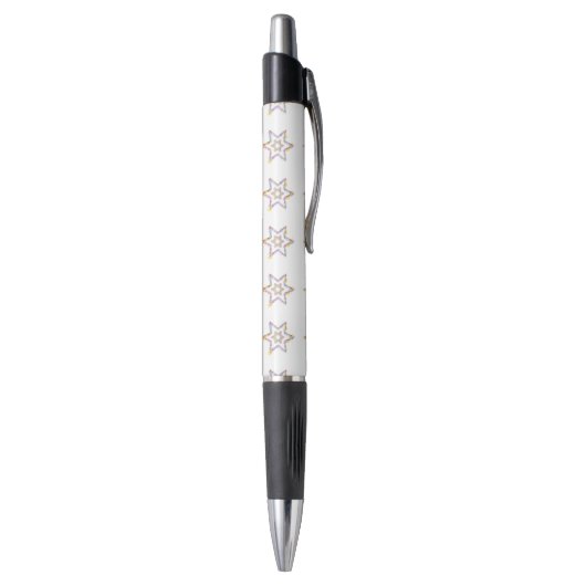 Floral Jewish Star Pen (Achterkant (Verticaal))