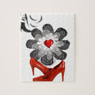 Floral Jigzaag Puzzle Legpuzzel