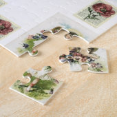 Floral Jigzaag Puzzle Legpuzzel (Zijkant)
