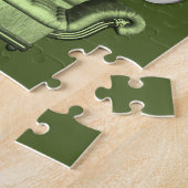 Floral Jigzaag Puzzle Legpuzzel (Zijkant)