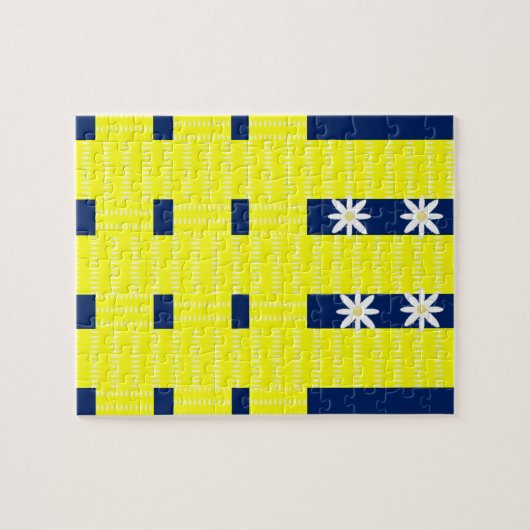 Floral Jigzaag Puzzle Legpuzzel (Horizontaal)