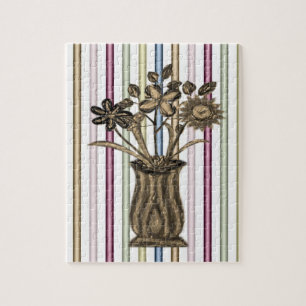 Floral Jigzaag Puzzle Legpuzzel