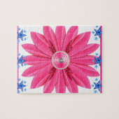 Floral Jigzaag Puzzle Legpuzzel (Horizontaal)