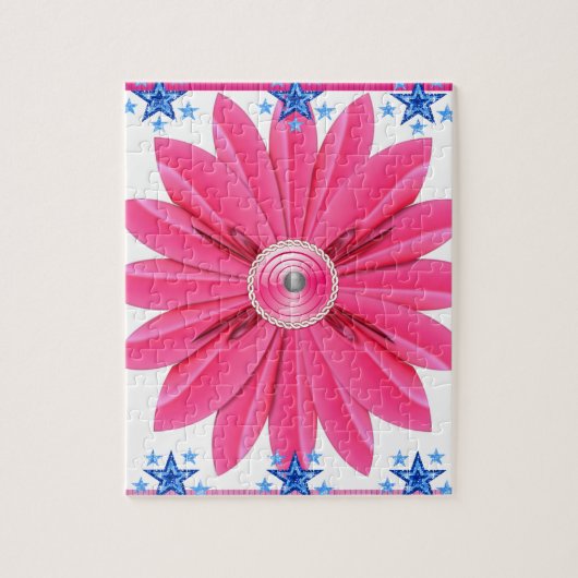 Floral Jigzaag Puzzle Legpuzzel (Verticaal)