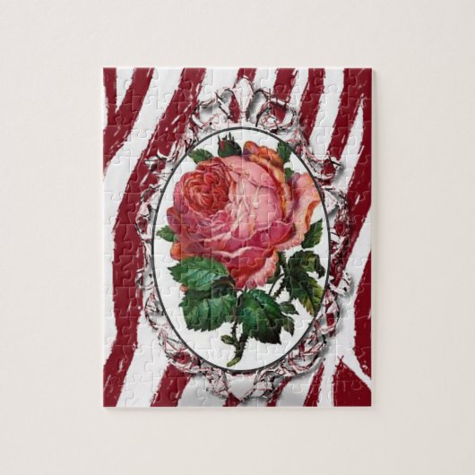 Floral Jigzaag Puzzle Legpuzzel (Verticaal)