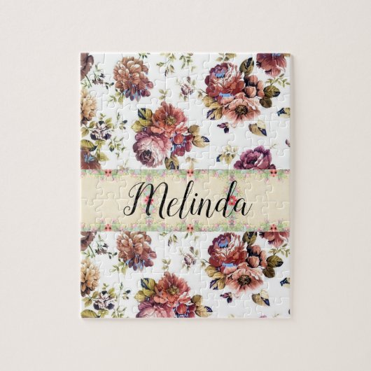 Floral Jigzaag Puzzle Legpuzzel (Verticaal)