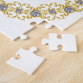 Floral Jigzaag Puzzle Legpuzzel (Zijkant)