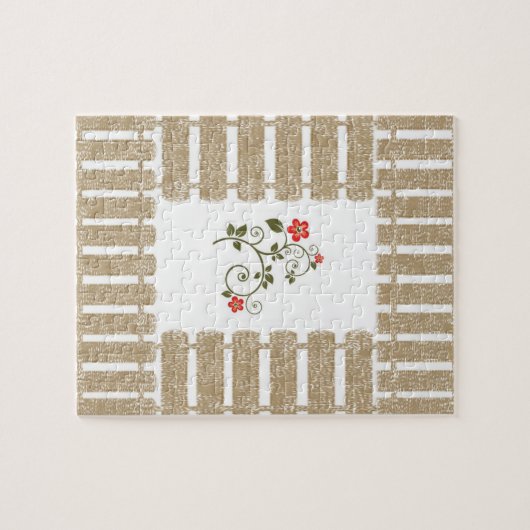 Floral Jigzaag Puzzle Legpuzzel (Horizontaal)