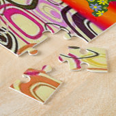 Floral Jigzaag Puzzle Legpuzzel (Zijkant)