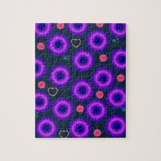 Floral Jigzaag Puzzle Legpuzzel (Verticaal)