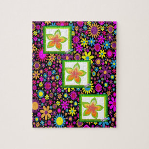 Floral Jigzaag Puzzle Legpuzzel