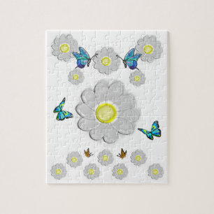 Floral Jigzaag Puzzle Legpuzzel