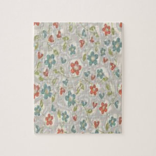 Floral Jigzaag Puzzle Legpuzzel