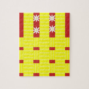 Floral Jigzaag Puzzle Legpuzzel