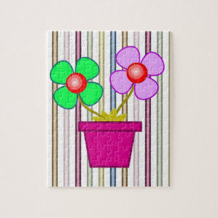 Floral Jigzaag Puzzle Legpuzzel