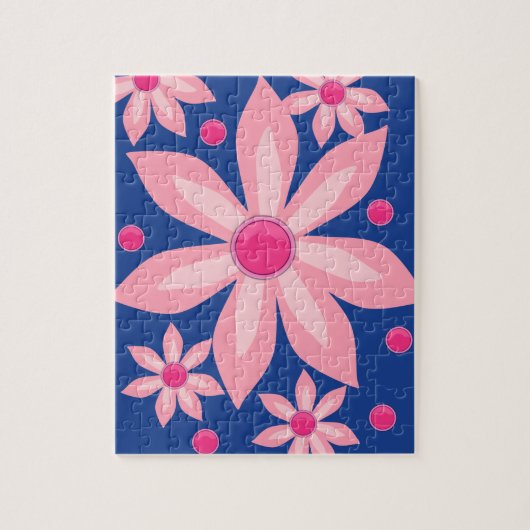 Floral Jigzaag Puzzle Legpuzzel (Verticaal)