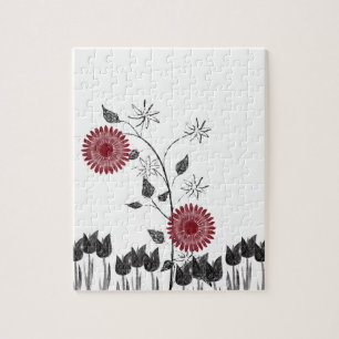 Floral Jigzaag Puzzle Legpuzzel