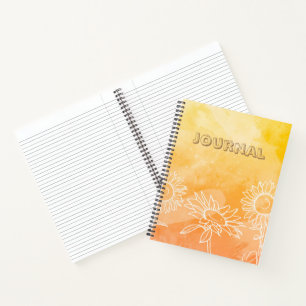 FLORAL JOURNAL 8.5 X 11 SPIRAAL NOTITIEBOEK
