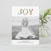 Floral Joy | Carte photo de vacances moderne (Debout devant)